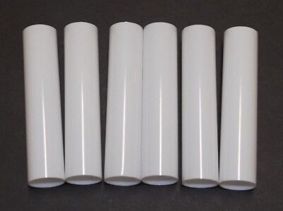 SET OF 6, 4" TALL WHITE PLASTIC CANDELABRA SOCKET CHANDELIER COVERS 50256JQ LAMP