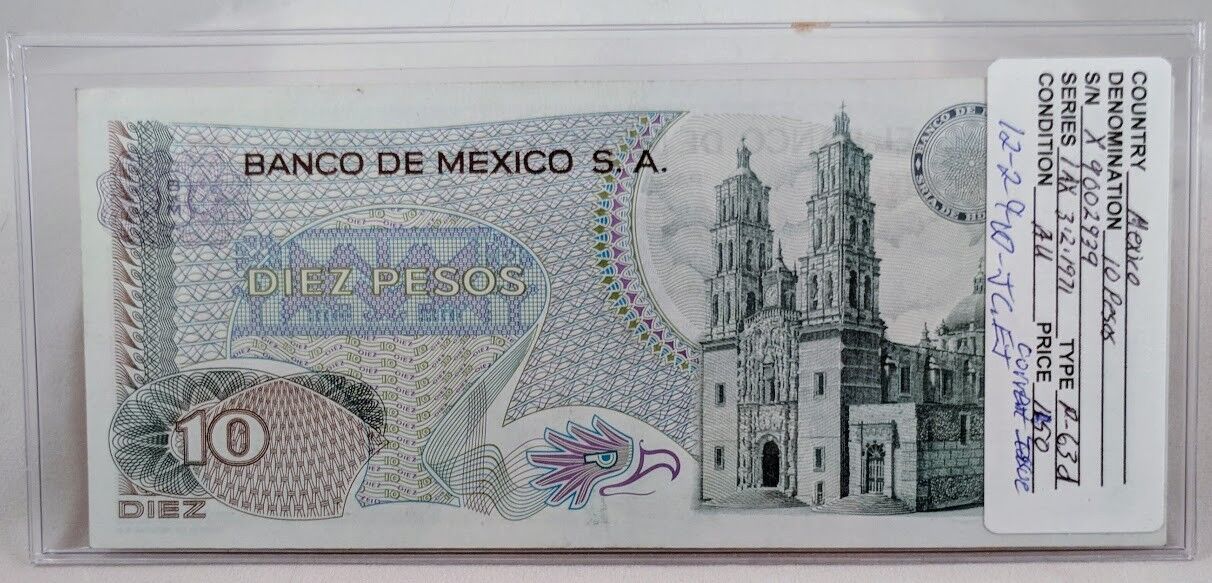 Mexico 10 Pesos 1969-74 Issue Set of 3 Без бренда - фотография #5