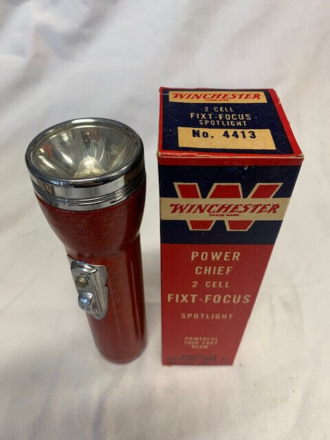 Vintage Winchester Flashlights Collectible Spotlight Reapting Arms Goodluck Lamp Winchester - фотография #9
