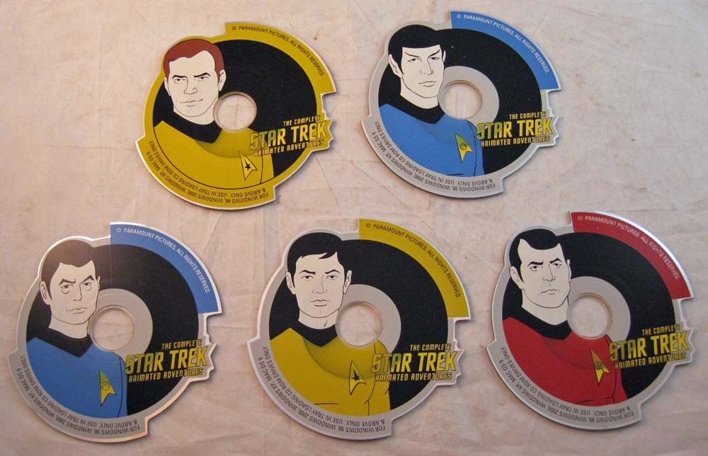 RITTENHOUSE "2003 Star Trek Animated Series Trading Card" Mini CD-ROM Set (5) Без бренда - фотография #2