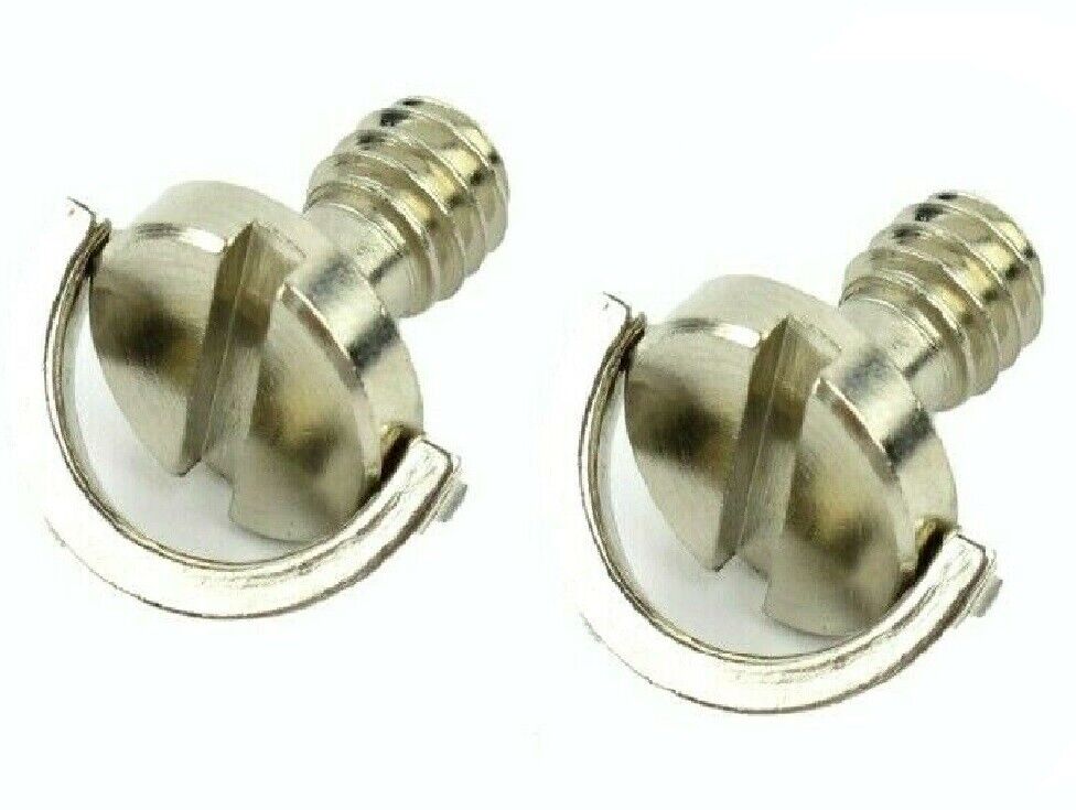 2pc 1/4" Screw w/ D Ring Stainless Quick Release Plate for Camera Tripod Monopod Unbranded/Generic Does Not Apply