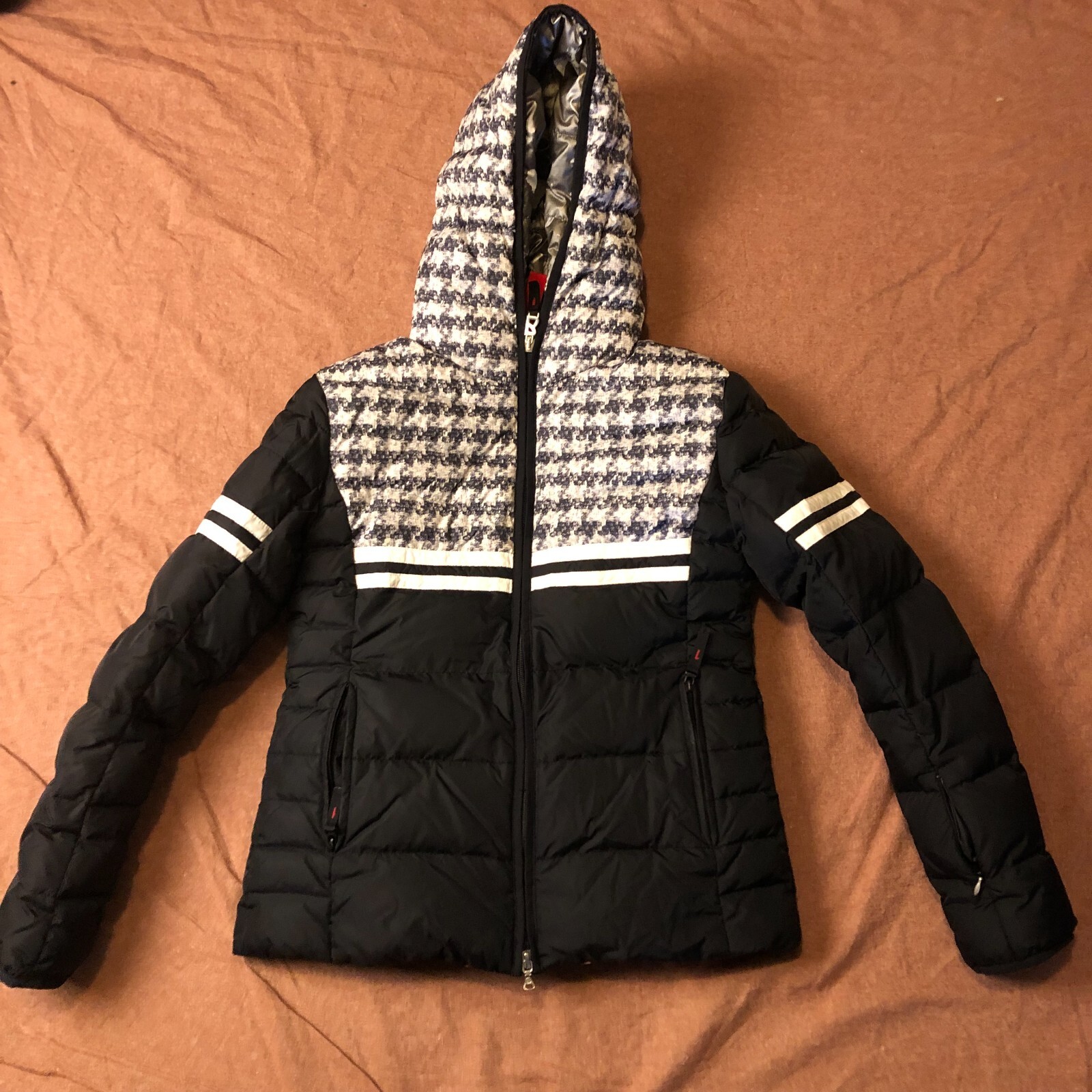 Womens Bogner Fire Ice Down Puffer Jacket 600 Fill Hooded Size 8 Bogner