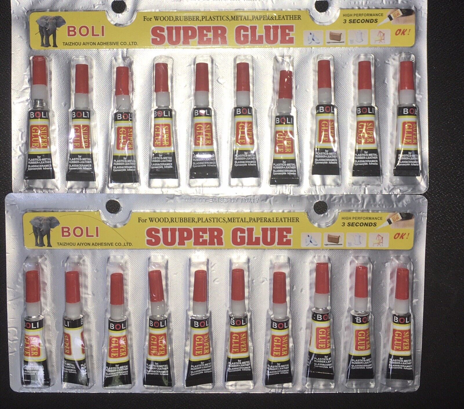 20 Super Glue Crazy Cyanoacrylate Adhesive All purpose Precision tip Tubes  BOLI Super Glue - фотография #2