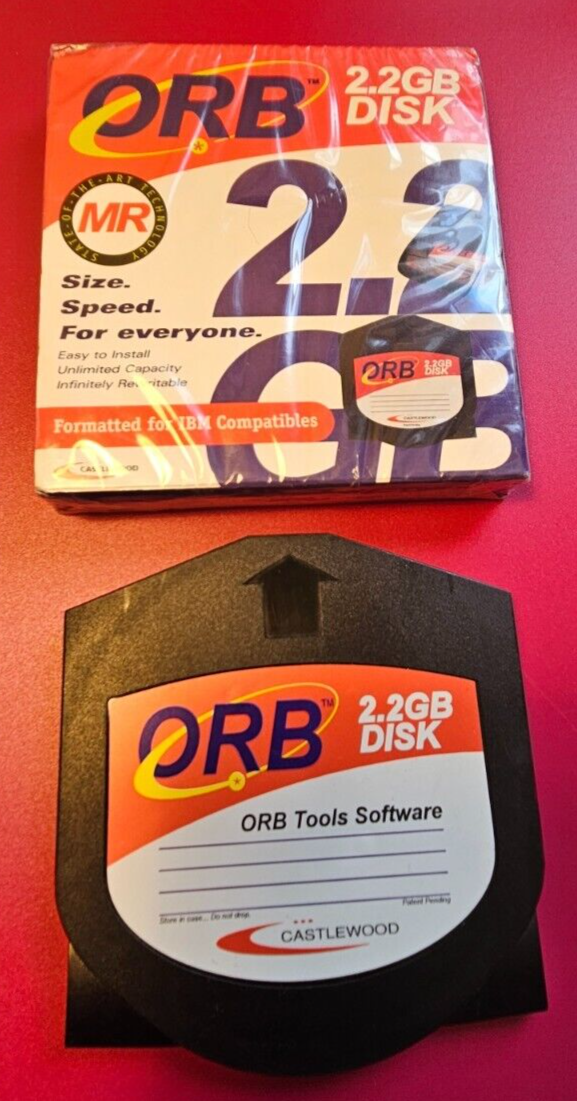 Castlewood ORB 2.2 GB DISK Formatted For IBM Factory Sealed 1 NEW & 1 Tools Castlewood Does Not Apply