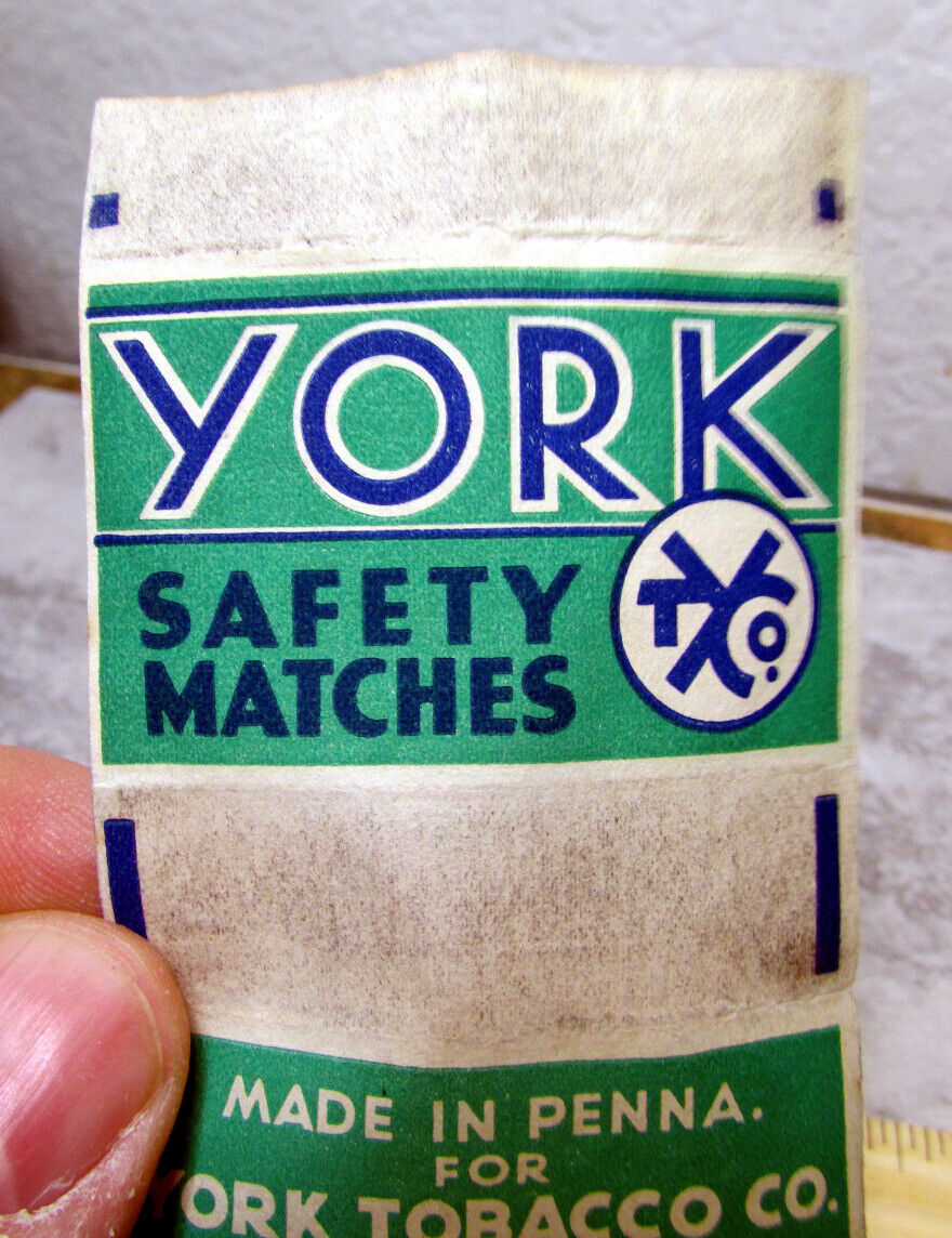 Vintage Unused old stock York Safety Matches match box label, York Tobacco co Без бренда - фотография #3
