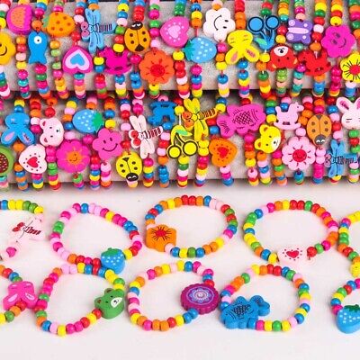 Wholesale 30pcs Bracelets Toy Handmade Kids Children Cartoon Animal Wood Beads Unbranded - фотография #4