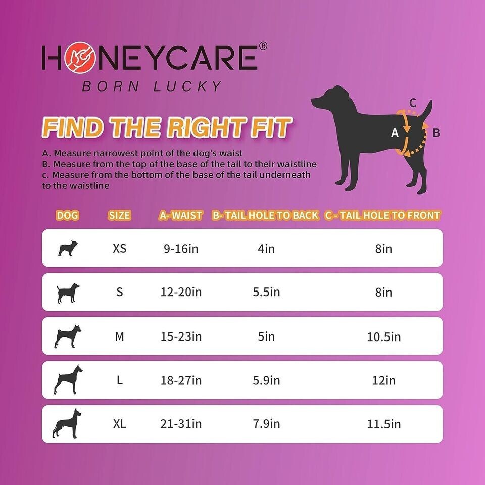 HONEYCARE All Absorb Disposable Female Dog Diapers Extra Small Size 50 Count-USA Absorlution - фотография #4