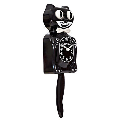 BLACK KITTY CAT CLOCK (3/4 Size) 12.75" Free Battery MADE IN USA Kit-Cat Klock California Clock Company KC-1 - фотография #3