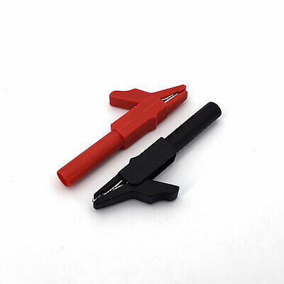 10Pcs Red/Black 56mm Insulated Safety 4mm Banana Female Jack Test Alligator Clip Unbranded/Generic Does Not Apply - фотография #2