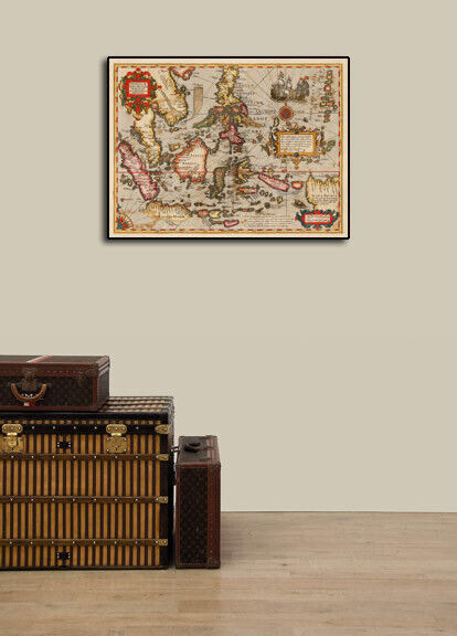 1613 “Asia India Orient” Vintage Style Decorative Asian Map - 18x24 Без бренда - фотография #3