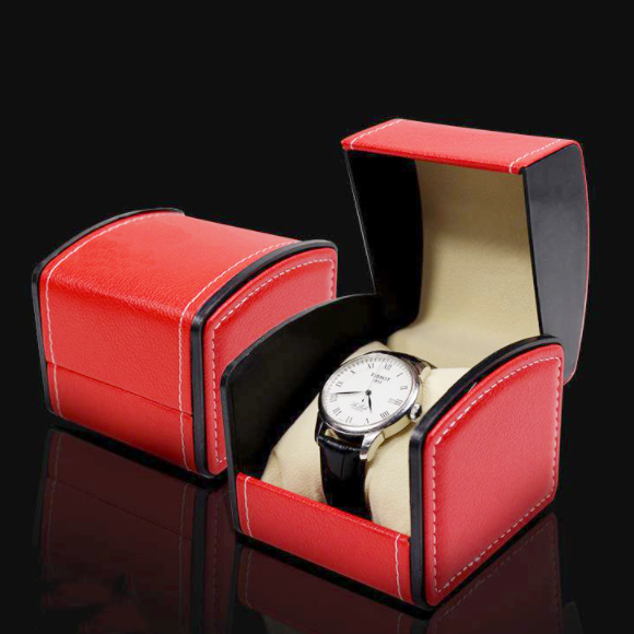 120x Red Single Watch Gift Boxes Pillow PU Leather Mens Wristwatch Display Case Merlia Pack Single Slot - фотография #3