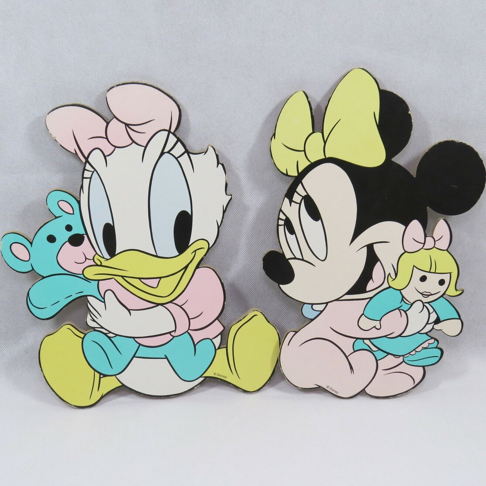 Vintage Baby Minnie Mouse and Daisy Duck Nursery Wall Hangings Decor Disney