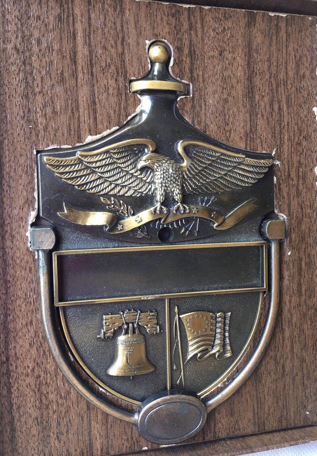 Vintage Pair of Eagle Bicentennial Brass Door Knockers, NIB, Classic America! AMOCO NA - фотография #4