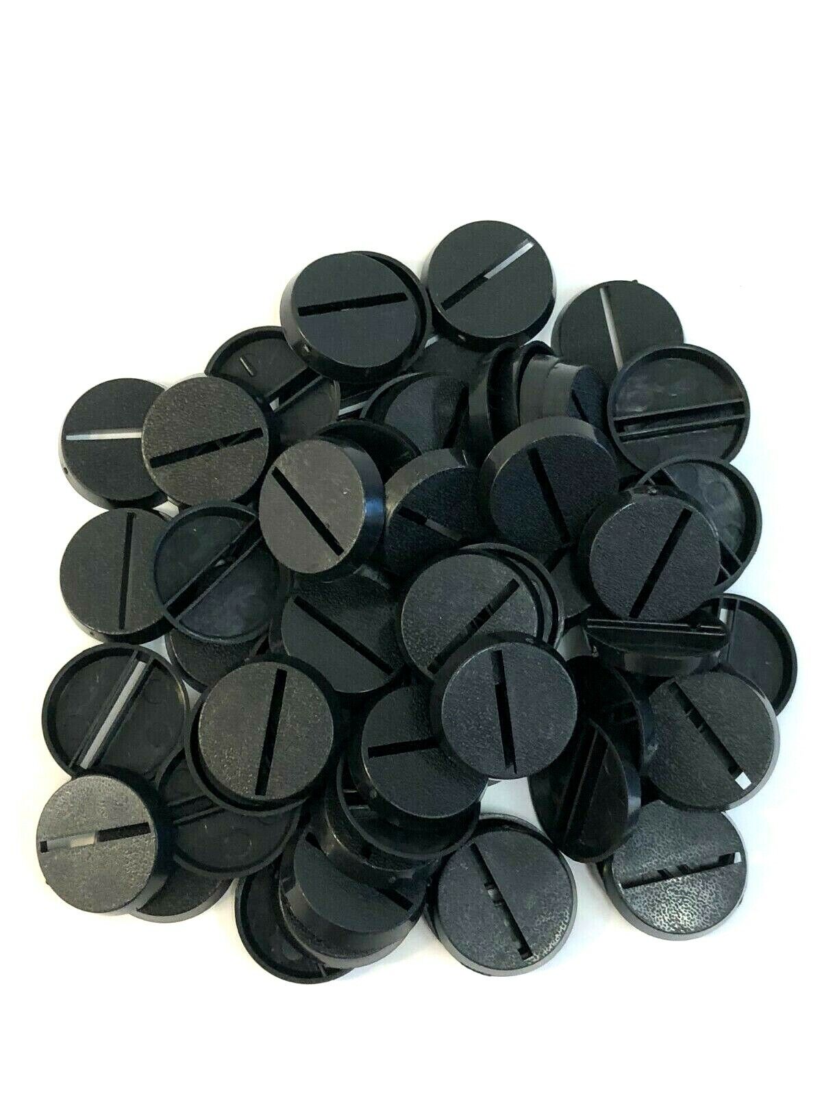 Lot Of 60 25mm Round Slot Bases For Warhammer 40k & AoS Games Workshop Bitz  Unbranded Does Not Apply