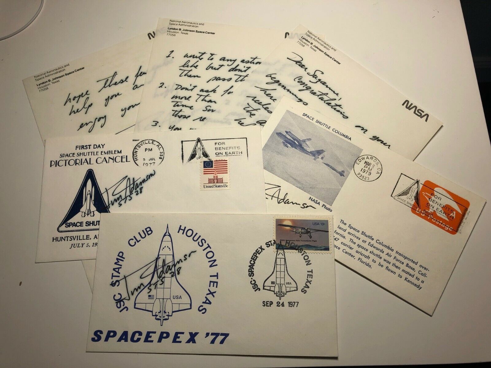 Jim Adamson NASA Astronaut, 3 Covers & RARE Autographed Letter GIVING ADVICE  Без бренда - фотография #12