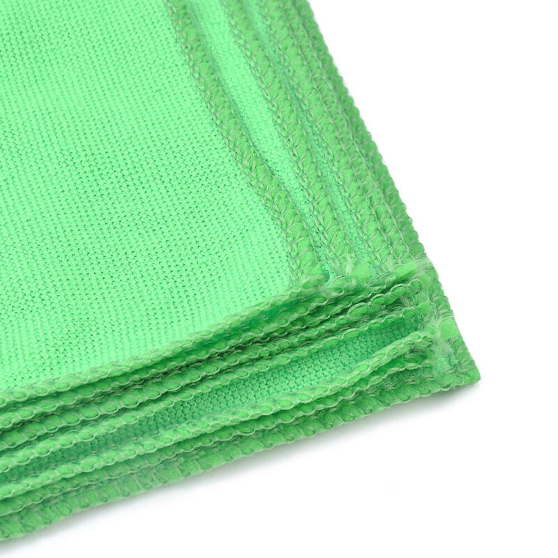 10pcs Green Microfiber Towel Car Cleaning Wash Drying Detailing Cloth No Scratch Unbranded Does Not Apply - фотография #10