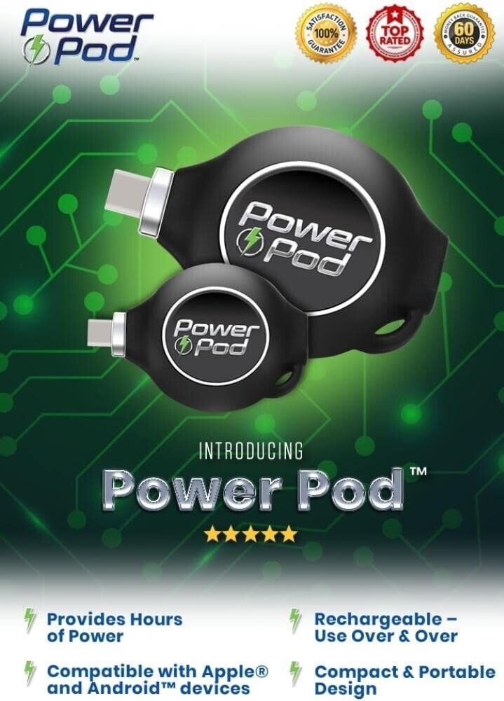 Power Pod Portable Keychain Emergency iPhone Charger External Power Bank Power Pod - фотография #4