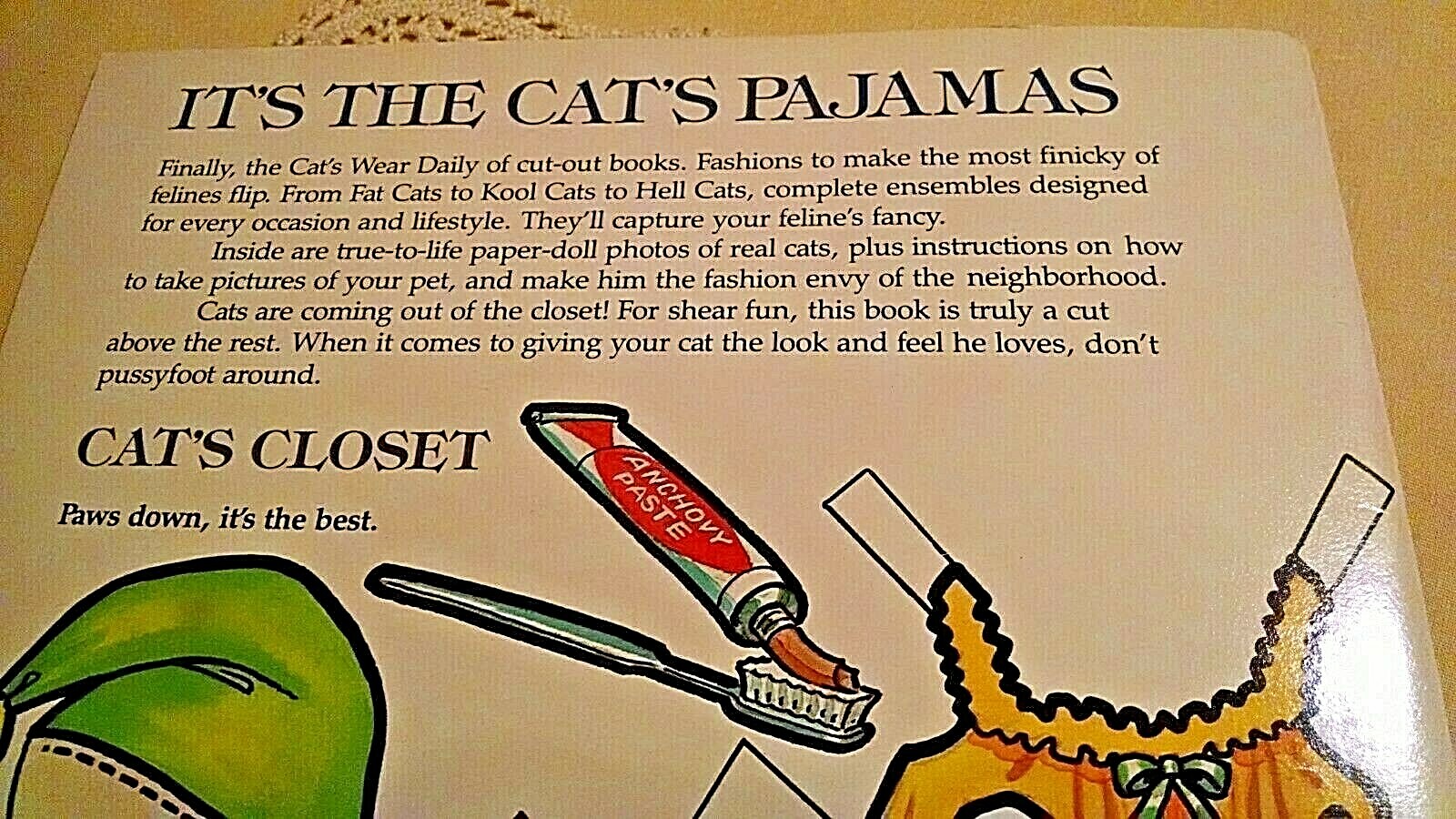 CAT'S CLOSET KITTY CUT UPS CUT OUT WARDROBE BROWN DAVID ELDER FIRESIDE 1982. Без бренда - фотография #9