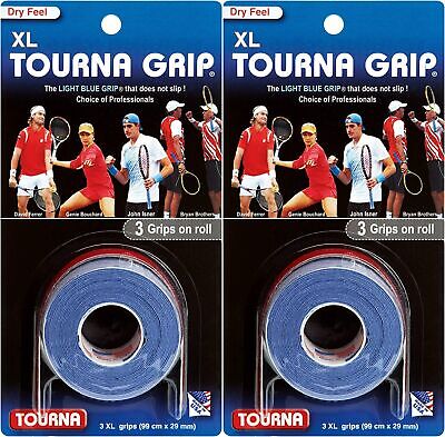 Tourna Grip 3 XL Grips, 99 cm x 29 mm - Blue (2-Pack) Unique Sports TG-1-XL