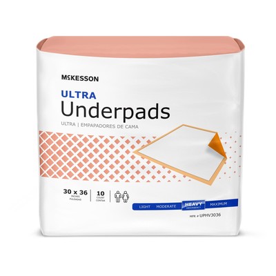 McKesson 60 30x36 Heavy Absorbency Adult Disposable Underpads Puppy Dog Pads McKesson UPHV3036