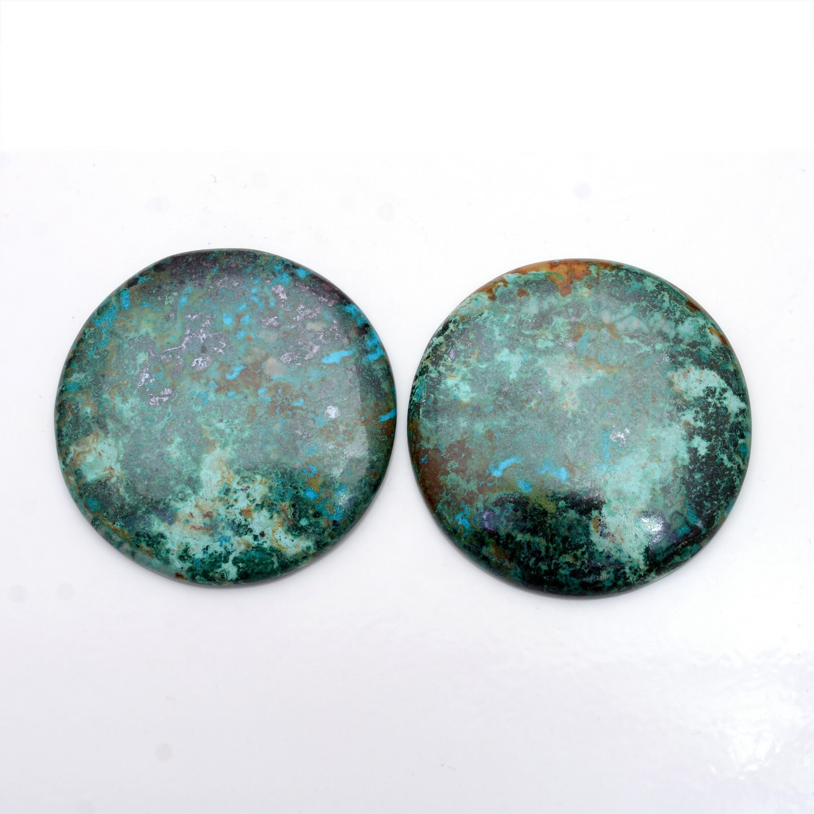 380 Cts Natural Chrysocolla Top Quality Untreated Huge Round Cabochon Gemstones USHAQGEMS - фотография #2