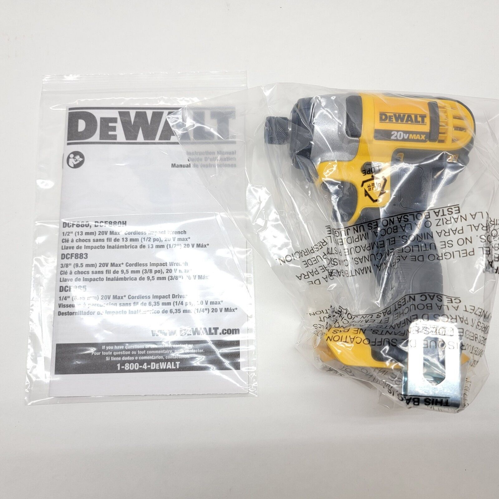 DeWALT DCF885B 20V 20 Volt MAX Lithium Ion 1/4" Cordless Impact Drill Driver NEW DEWALT DCF885B - фотография #2