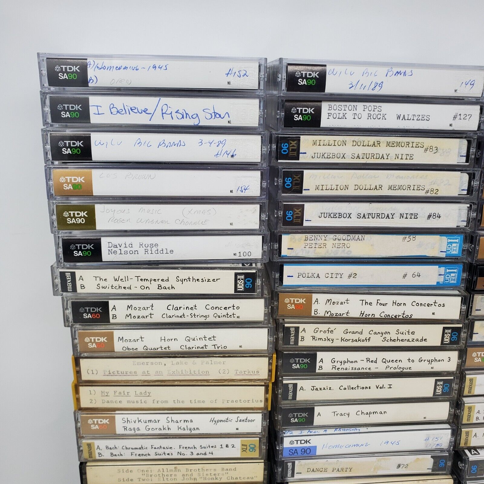 Cassette Lot of 100 with Cases (Recorded On, Maxell XL II, C90, TDK, Sony, Used) Без бренда - фотография #6
