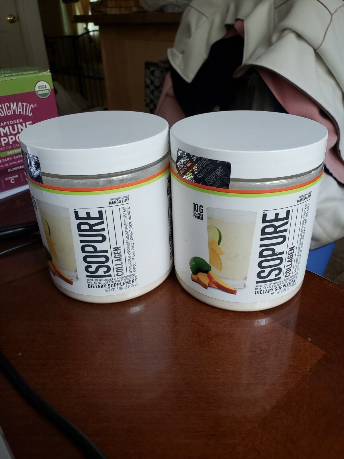 2 Nature's Best Isopure Collagen Mango Lime - Gluten Free 6.88 Oz. Exp: 11/2021 Nature's Best N/A