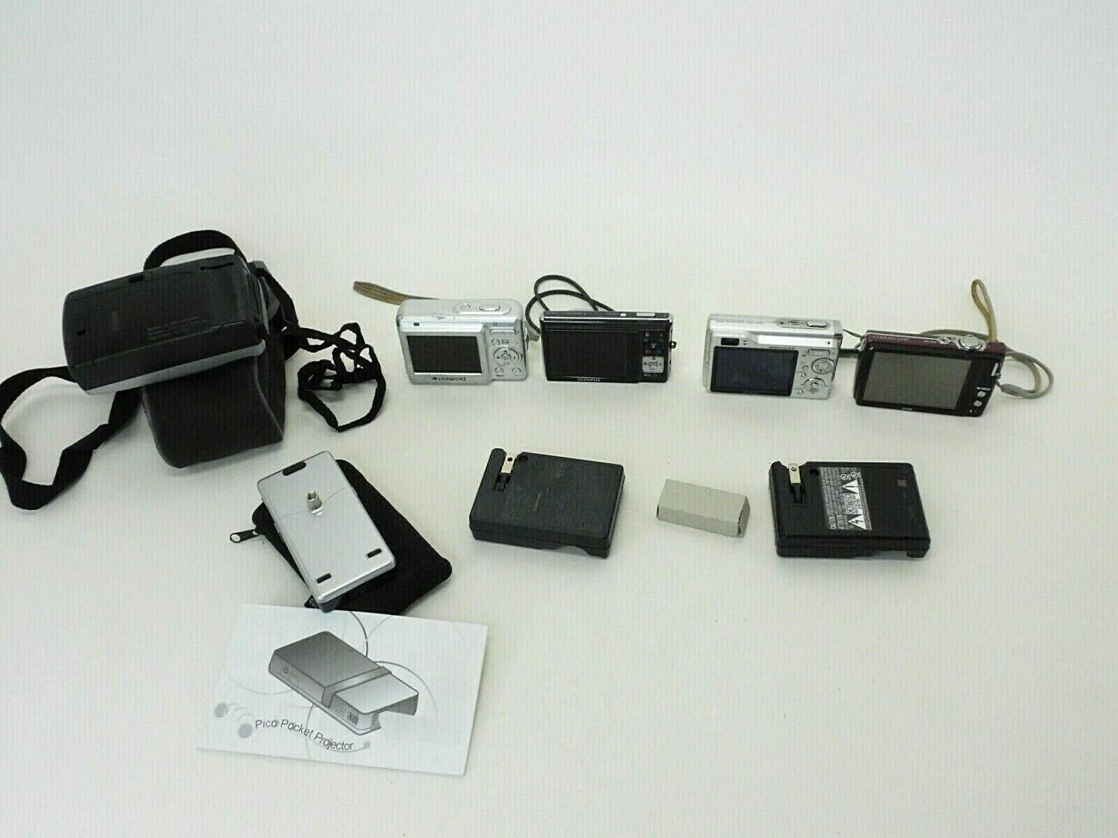 Lot of 6 Cameras, Portable Projector, Battery, Chargers, Cases. 35mm, Digital Nikon Does Not Apply - фотография #2