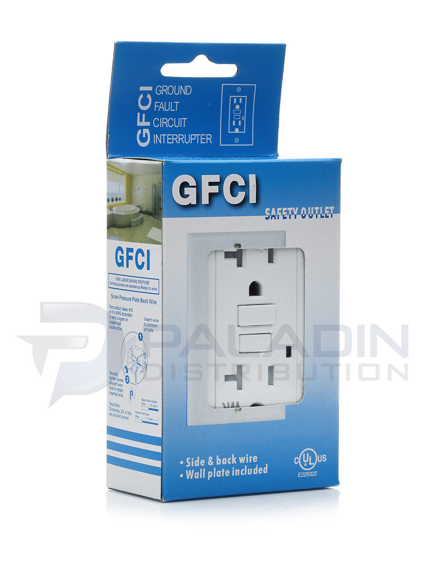 (10 Pack) 20A GFCI Outlet UL Listed - Weather / Tamper Resistant WR TR - White 3-Grace TRWR-20-10PK - фотография #6