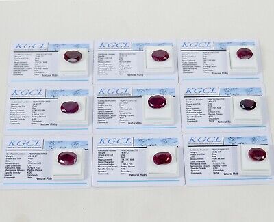 Free Certified 80+Cts Natural African Red Ruby Oval Faceted Gems For Ring Size #gemsindia - фотография #3