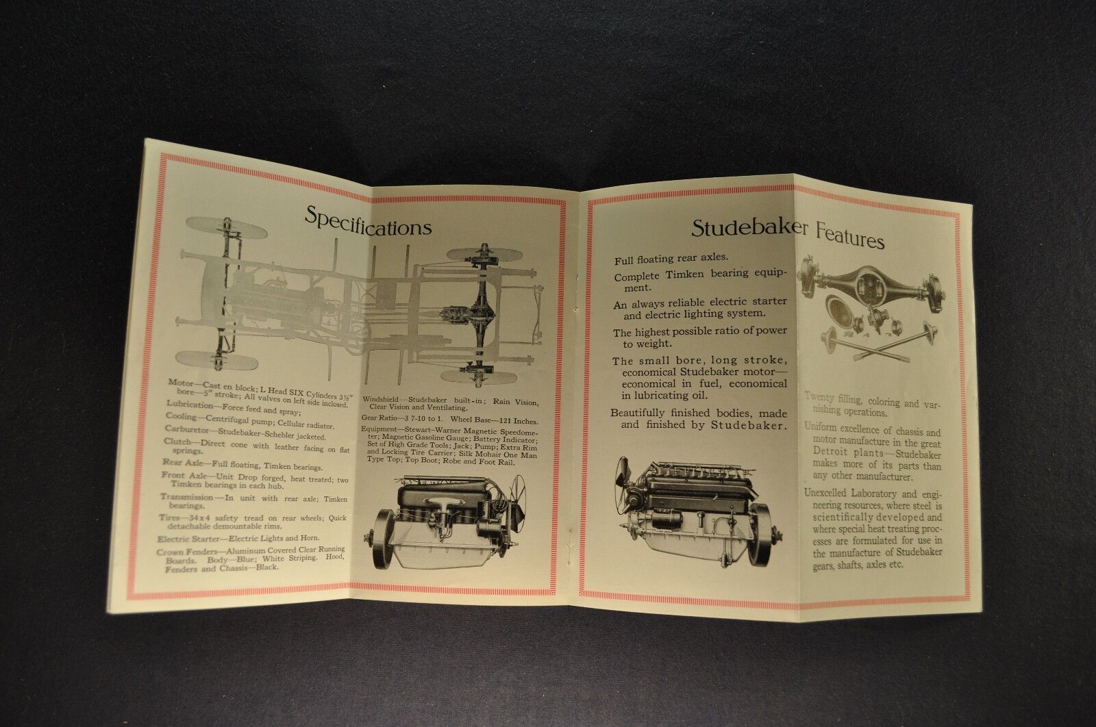 1915 Studebaker Six Small Catalog Sales Brochure Excellent Original 15 Без бренда Six - фотография #4