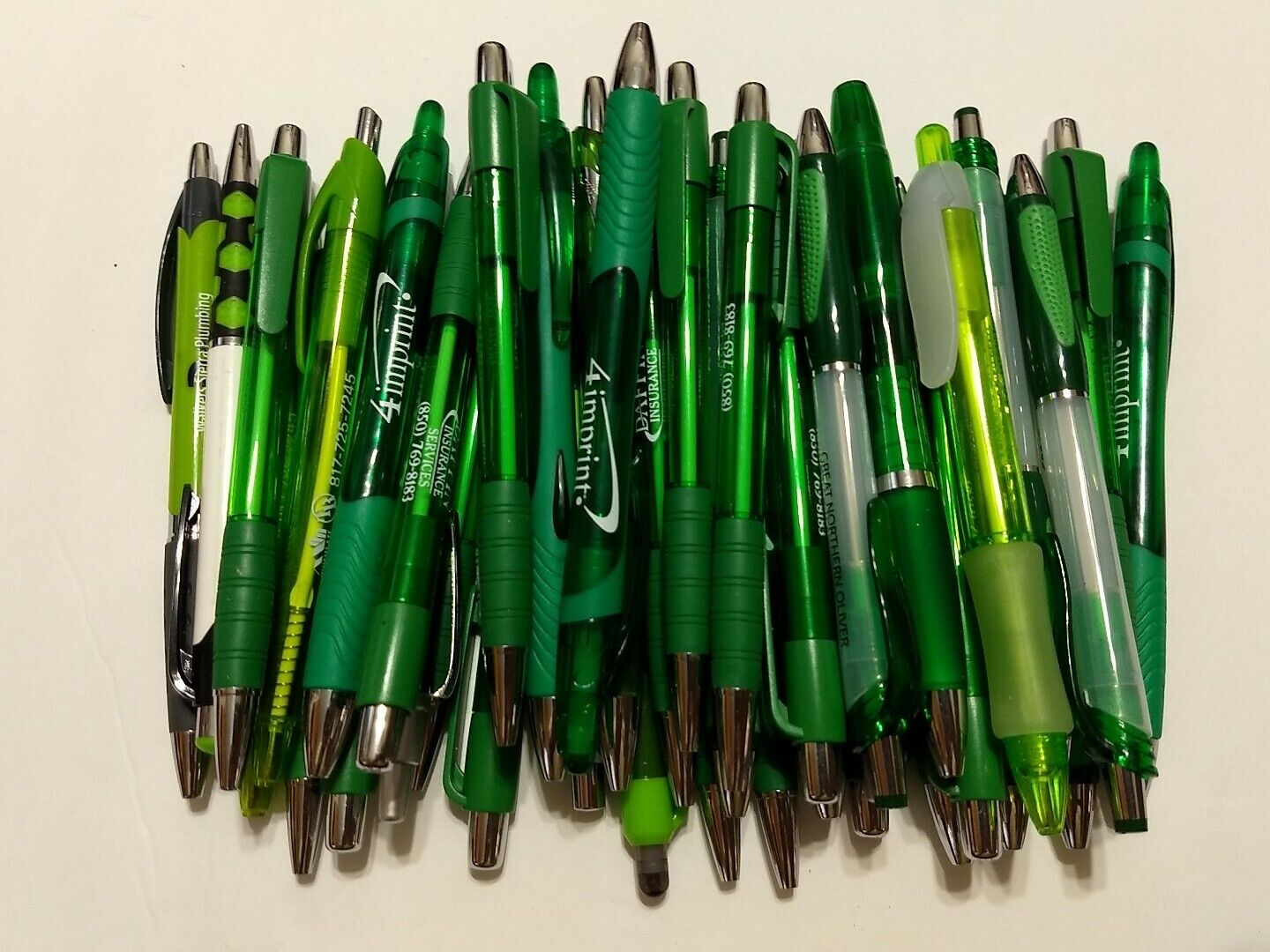 30ct Mixed Lot Misprint Retractable Click Pens:  FORREST / KELLY / GREEN Misprint Does Not Apply - фотография #4
