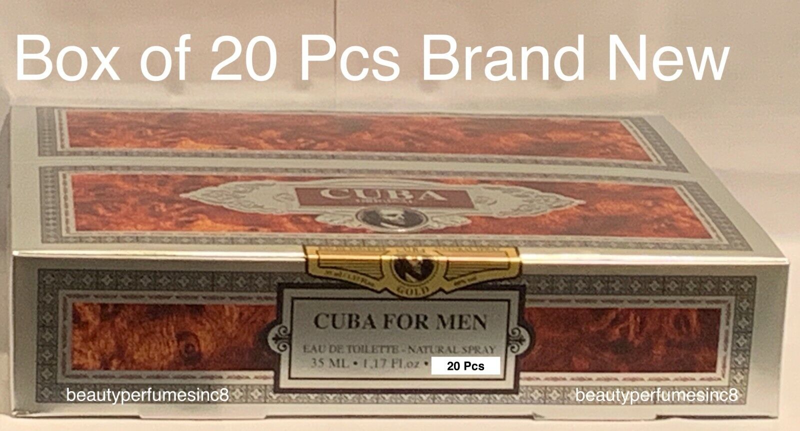 Lot of 20 Pcs - CUBA GOLD Perfume for Men 1.17 oz /35ml Eau de Toilette Spray, Fragluxe GOLD - фотография #5