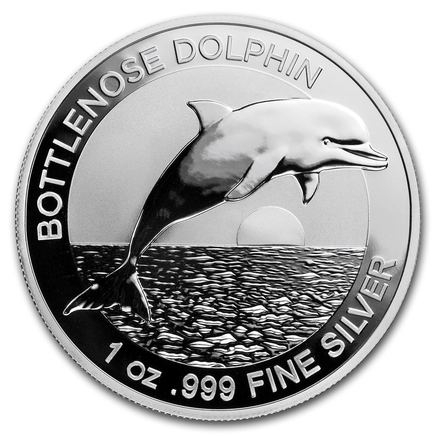 2019 Australia Bottlenose Dolphin 1 Ounce .999 Silver Coin From Mint Packaging Без бренда