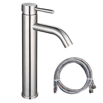 Aquaterior Bathroom Faucet One Hole for Vessel Sink Basin Mixer Tap BN AQT0001 Aquaterior 81FH1001-12-8-BN