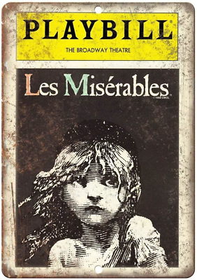 Keviewly Playbill Broadway Theatre Les Miserables Tin Sign Vintage Wall Poster R Keviewly Not Applicable