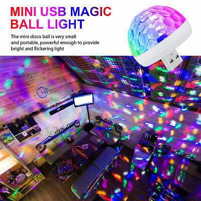 2x Car Bar Mini USB Disco Ball Interior DJ Party Light Colorful Sound Activated Partsdom Does Not Apply - фотография #4