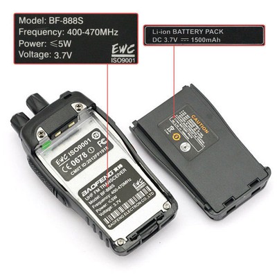 6Pcs Baofeng BF-888S 400-470MHz 5W CTCSS Two-way Ham Radio Walkie Talkie + Cable Baofeng BF-888S - фотография #4