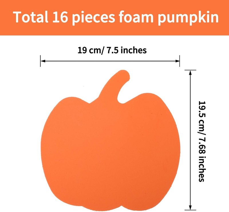 16 Kits Halloween Foam Pumpkin Craft Kits Foam Pumpkin Stickers Halloween Sticke Does not apply - фотография #2