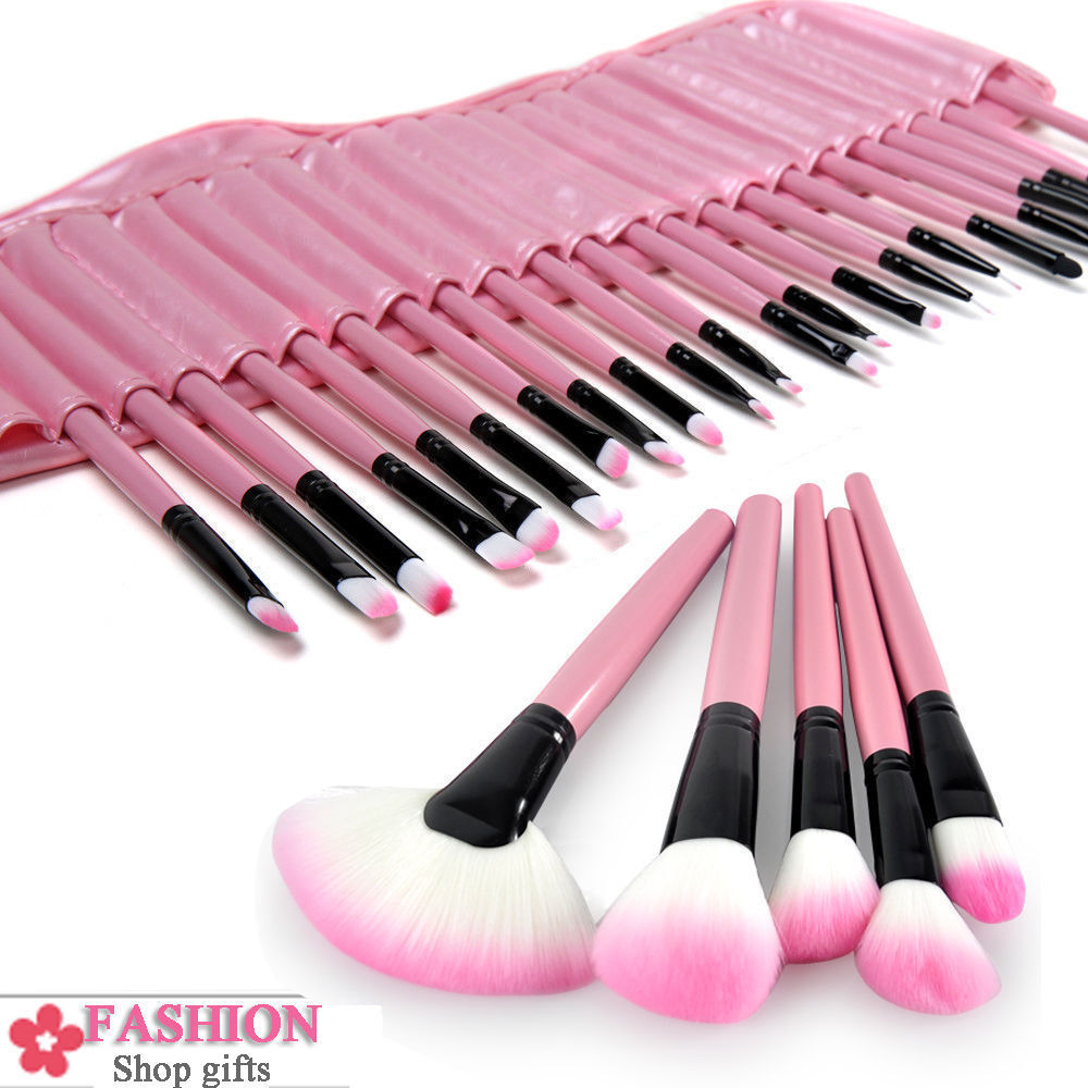 32pc Purple Professional Soft Cosmetic Eyebrow Shadow Makeup Brush Set +Bag Tool Unbranded B019C0U3KK - фотография #3