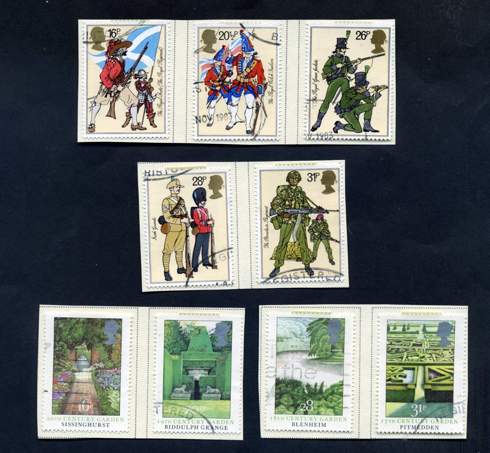 Lot of 34 stamps, UK, 1983 Scott 1011-1039, Seven Complete Sets Без бренда - фотография #2