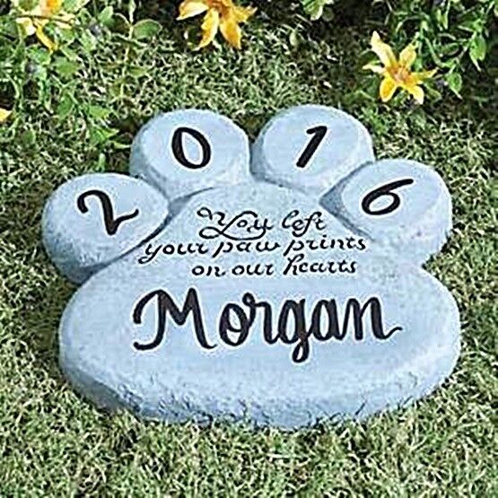 PERSONALIZED Paw Print Dog Cat Pet Memorial Grave Marker Garden Stepping Stone HDFL 355481 - фотография #12