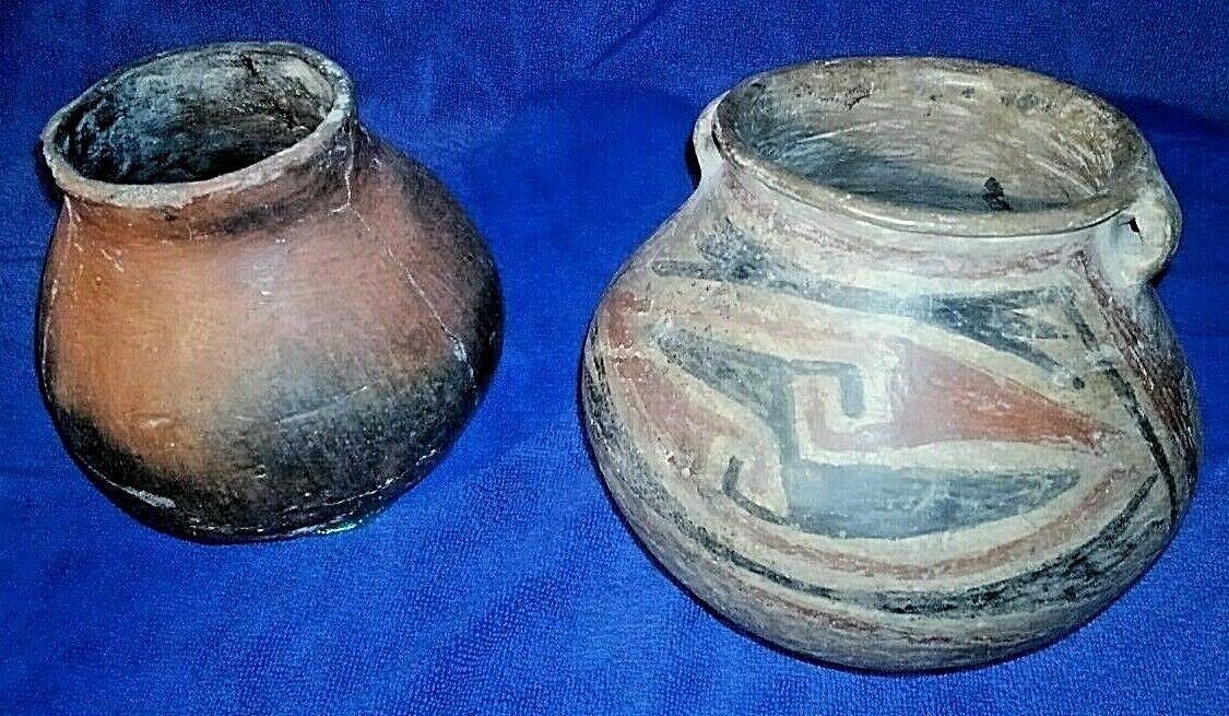 Pair (2) Prehistoric Hohokam Casas Grandes pottery Pot Polychrome Anasazi branch Без бренда