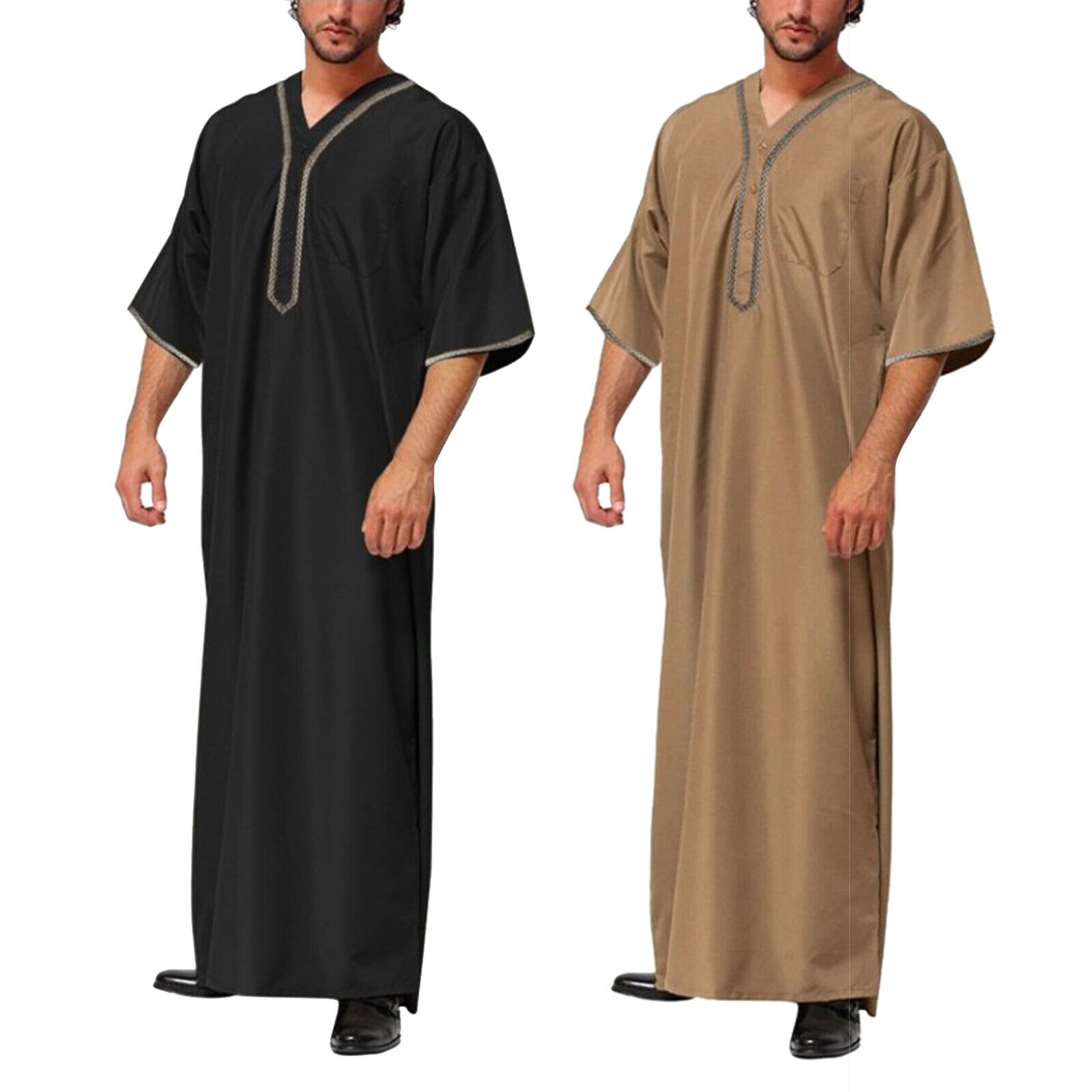 Mens Muslim Abaya Robe Thobe Saudi Dubai Jubba Long Kaftan Maxi Dress Islamic Unbranded Does Not Apply