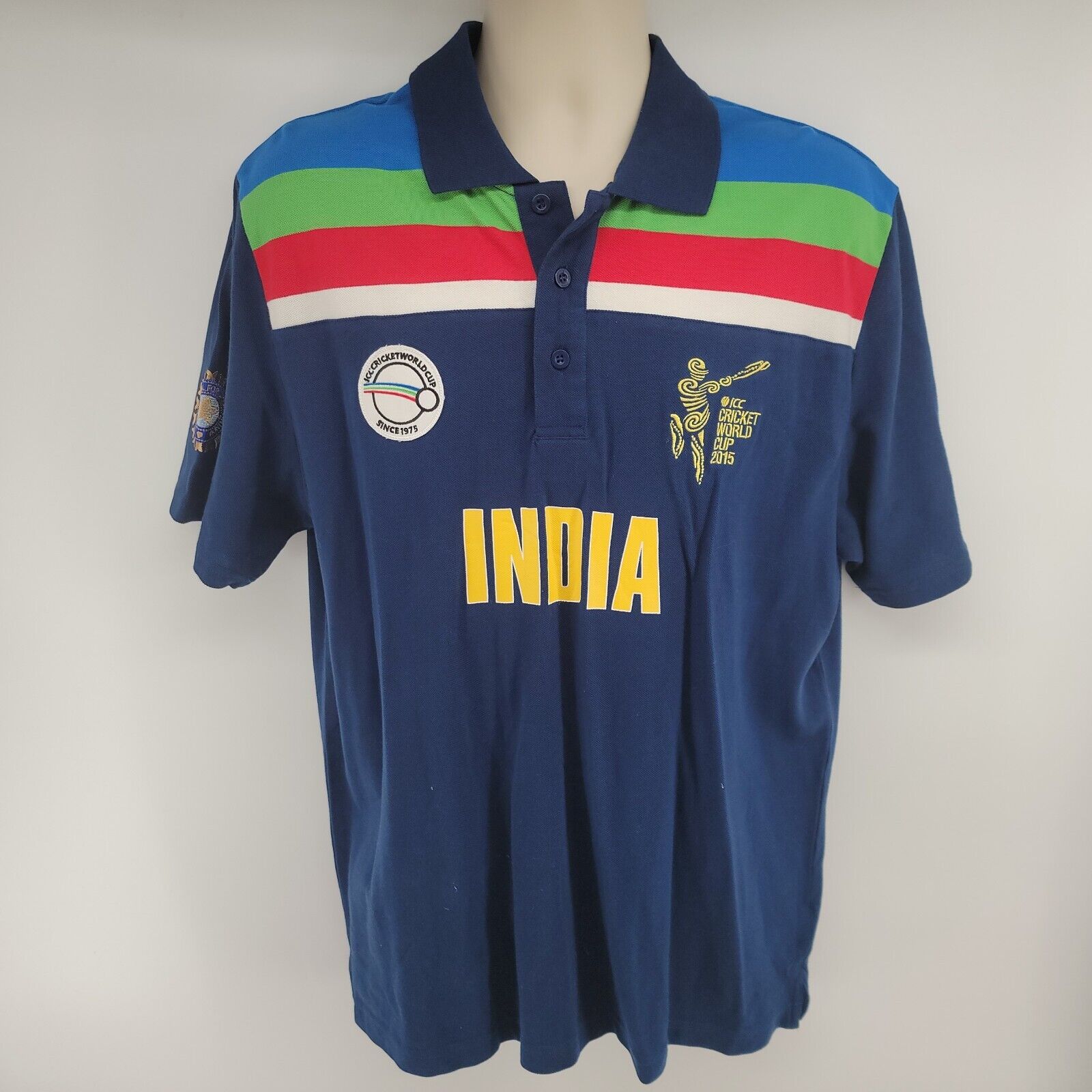 ICC Cricket World Cup 2015 India Jersey Polo Shirt Mens 2XL ICC Cricket World Cup CWC12398 - фотография #2