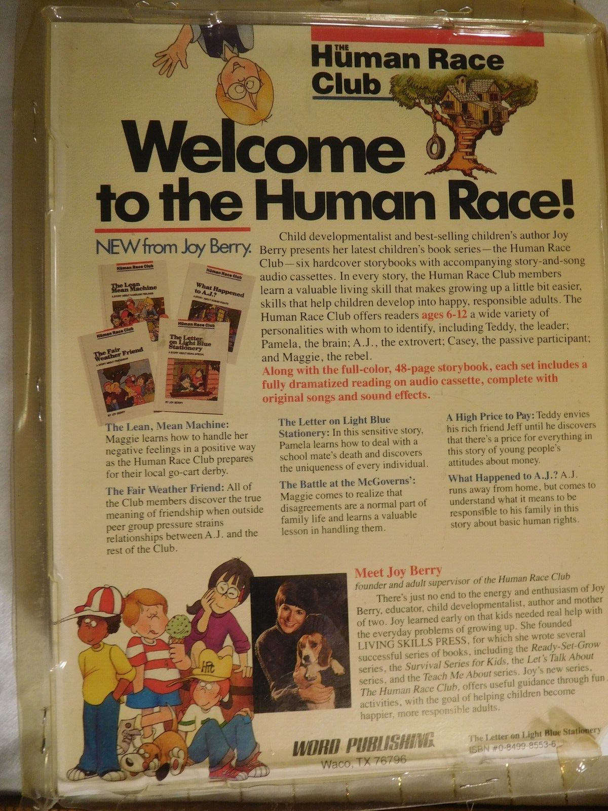 2 Vintage Human Race Club Book/Cassette ~ Letter Blue Stationary & What Hap. AJ Human Race Club - фотография #8