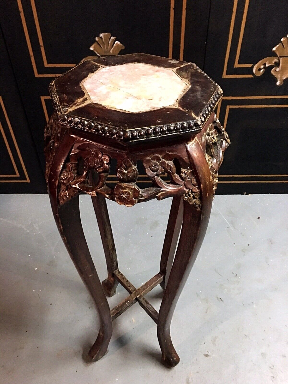 Chinese Antique Carved Rosewood Pedestal Table Без бренда - фотография #3