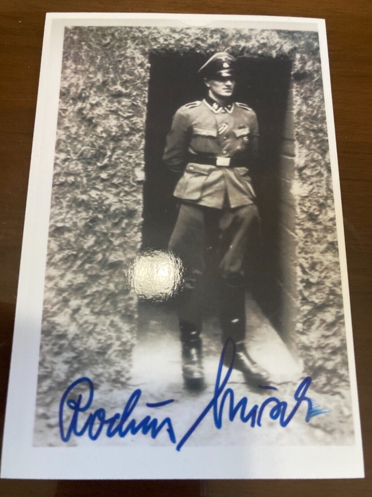 SS Sgt Rochus Misch, on Guard, Fuehrer Bunker 1944, REPRINT/Post War Misch Photo Без бренда - фотография #2