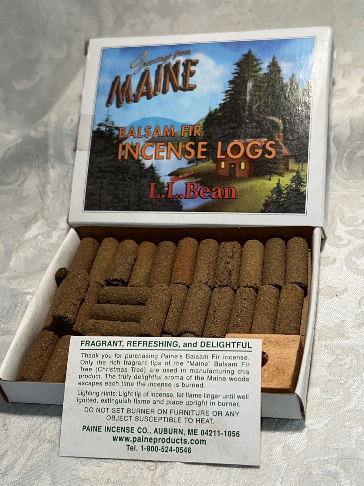 Vintage L.L. Bean All Natural Balsam Fir Incense logs of Maine (Christmas Tree) L.L. Bean - фотография #3